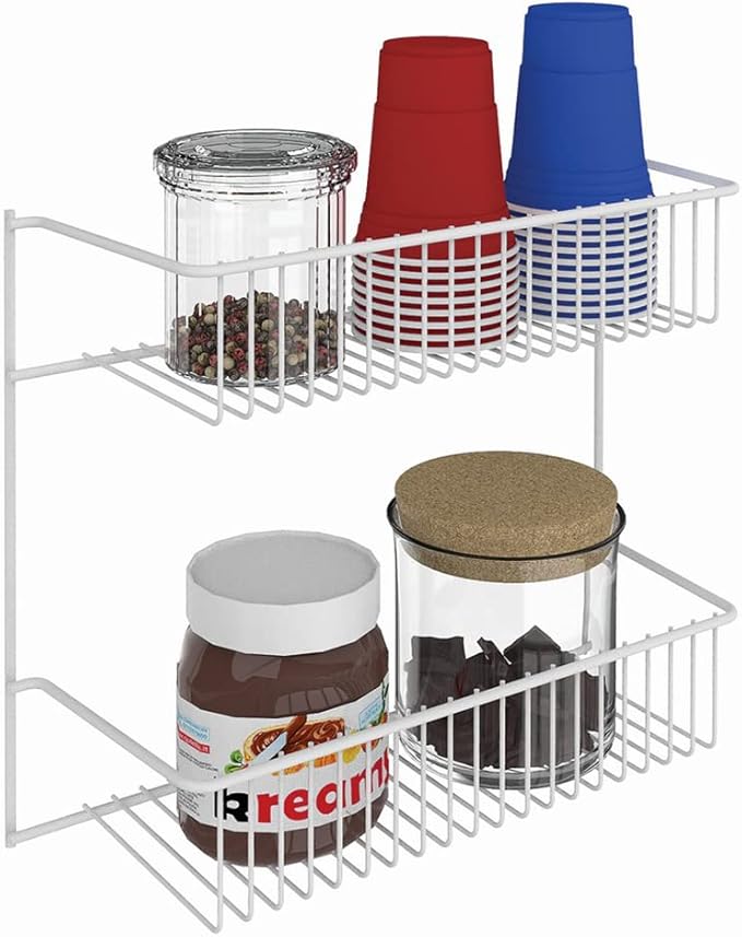 ClosetMaid 8002 2-Tier Wall Rack, 12-Inch Wide, White (Pack of 6)