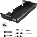 VEVOR Under Desk Drawer Slide Out, 26 inch Under Desk Mounted Pull-out Drawer Attachment, Hidden Under Counter Drawers for office Home Sit Stand Workstation, Black