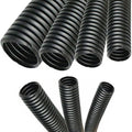 Electriduct 3/8" Polypropylene Non-Slit Wire Loom Corrugated Flexible Conduit - 100 Feet - Black