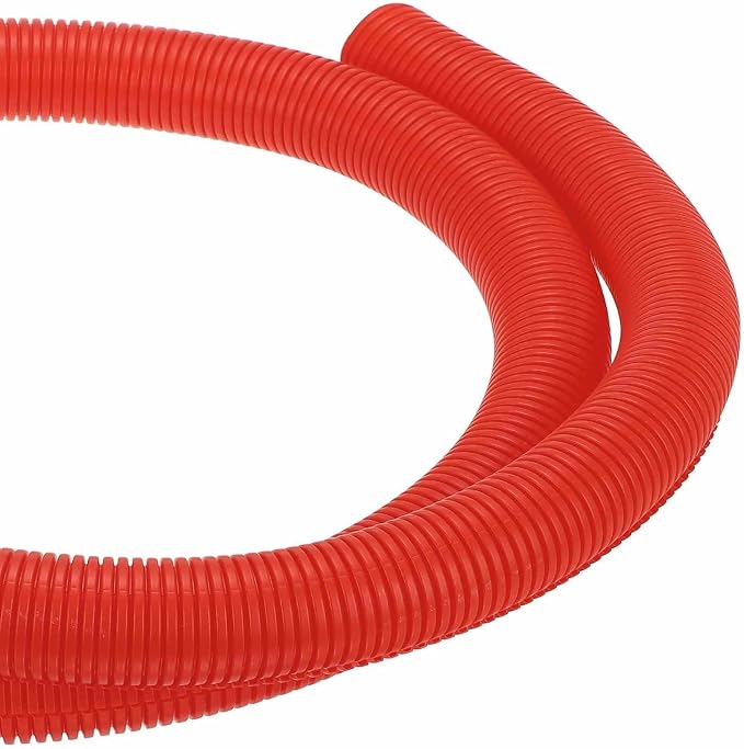 DMiotech 6.6ft Wire Loom Split Tubing 1 1/2 Inch(38.1mm) ID, Cord Protectors from Pet Flexible Conduit Cable Management for Office Home Garden, Red