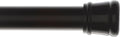 Tension Curtain Rod | Spring Loaded | Adjustable Expandable 42”-76” | Bathroom Shower Rod | Closet Pole | Room Divider | No Rust | No Drilling | Matte Black