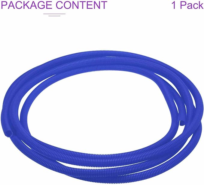 DMiotech 20ft Wire Loom Split Tubing 1/2 Inch(12.7mm) ID, Cord Protectors from Pet Flexible Conduit Cable Management for Office Home Garden, Blue