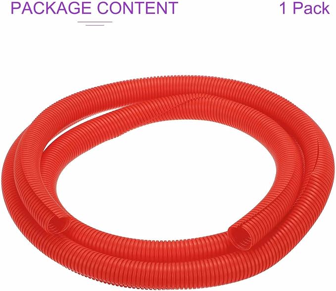 DMiotech 10ft Wire Loom Split Tubing 1 1/4 Inch(31.8mm) ID, Cord Protectors from Pet Flexible Conduit Cable Management for Office Home Garden, Red