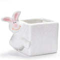 Ceramic Rabbit Shaped Pen Pencil Holder for Desk Decoration Accessories Rabbit Decor Makeup Brush Pen Cups Office School Ideal Gifts for Women, Mom or Birthdays