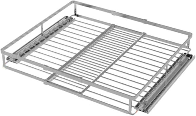 Pull Out Drawer Basket,Sliding Closet Drawer Organiser Shelves,Stackable Storage Bins,Load-bearing 10kg,for Kitchen Pantry Bathroom Cabinets(Cabinet width 41-66cm)
