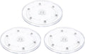 uxcell 3Pack Acrylic Lazy Susan Turntable, 6" Spinner Lazy Susan Turntable Organizer, Acrylic Ball Bearing Rotating Tray for Pantry Spice Rack Decorating, Clear