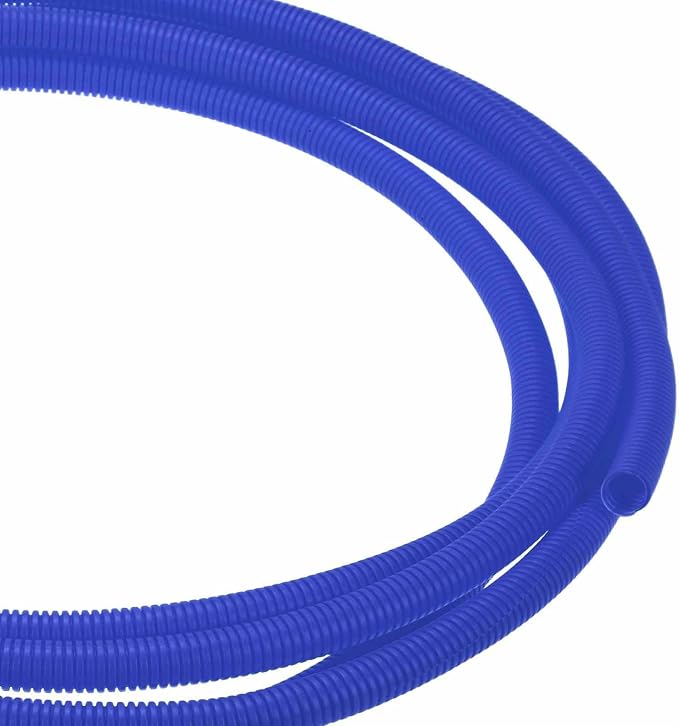 DMiotech 20ft Wire Loom Split Tubing 1/2 Inch(12.7mm) ID, Cord Protectors from Pet Flexible Conduit Cable Management for Office Home Garden, Blue