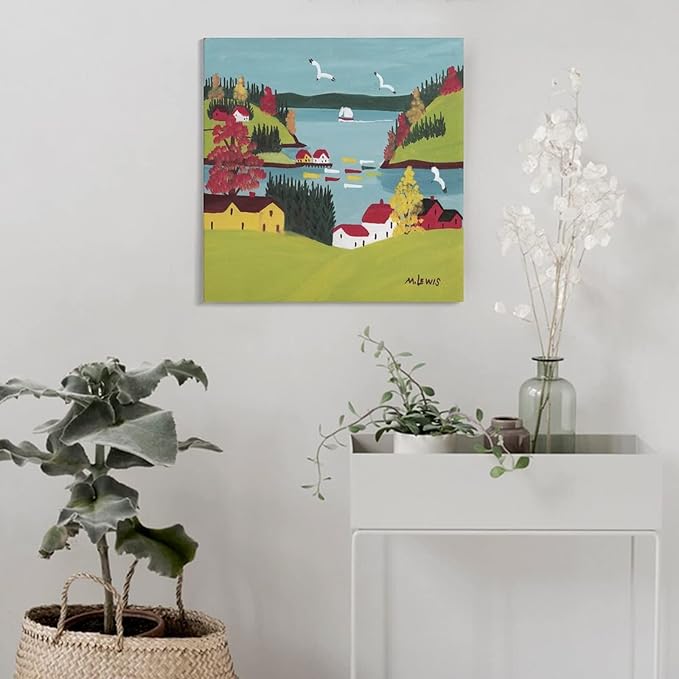 LADYIV Untitled By Maud Lewis Paintings Art Posters Home Decor Poster Wall Art Hanging Picture Print Bedroom Decorative Painting Posters Room Aesthetic 16x16inch(40x40cm)