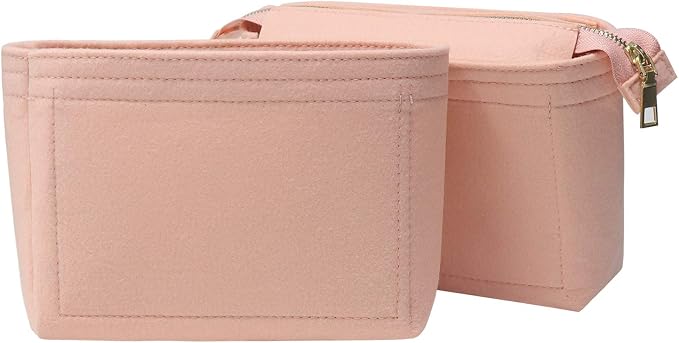 Bag Organizer, Bag Shaper Purse Insert Felt Organizer Fit in NeoNoe Noé and other Bucket Bags - pink