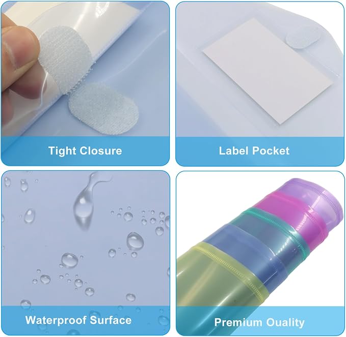 10 Pcs Plastic Envelopes A4 Letter Size | Plastic File Folders, Document Organizer with Label Pocket, 3 Ring Binder Pocket, Waterproof, For School Office Home Supplies