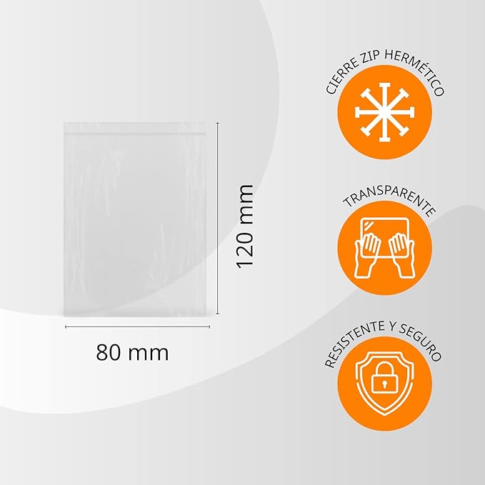 Clear Hermetically Sealed Plastic Bags Ideal for Freezing Food, Document Storage, Reusable and Preservation Bags - Ofituria