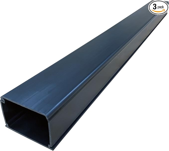 Electriduct XX-Large Latching Cable Raceway - 3" x 2" Channel Size - 3 Sticks - 3 Feet (9 Feet Total) - Black