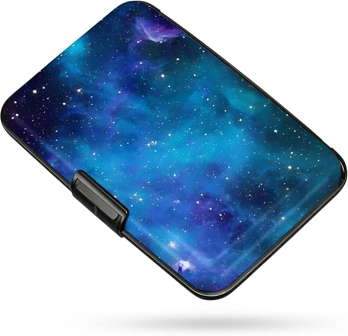 Credit Card Holder Galaxy Sky Aluminum Card Case Wallet | For Women Men, Mini, Slim Design, RFID Blocking, Metal Business ID Case