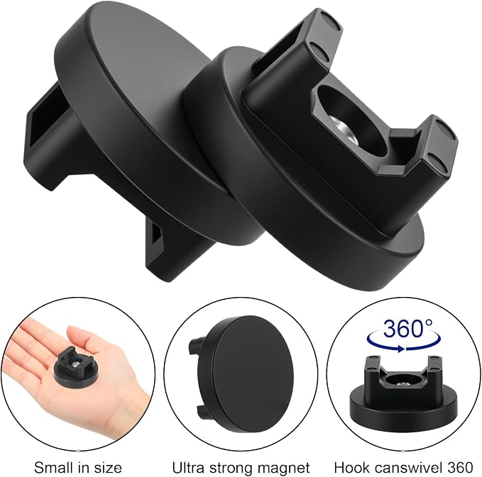 Yookeer Magnetic Zip Tie Mount Base Black Magnetic Cable Clips Wire Holder Multipurpose Cable Ties Management Base Electrical Supplies for Wire