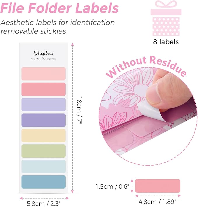 SKYDUE Accordion File Organizer, Floral Expanding File Folders with 5 Pockets, Cute Document Organizer for Paper Bills Receipt Storage, School Office & Hospital Supplies Letter/A4 Size Pink