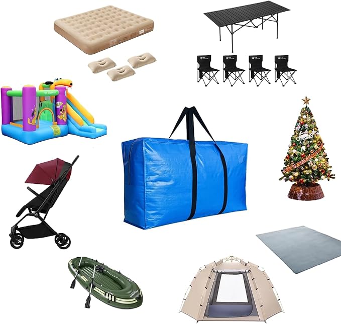 194 Gallon Extra Large Storage Bags, Jumbo Moving Storage Bags, Foldable Big Pink Waterproof Outdoor Patio Cushion Storage Bag, 68x30x22inch - 1PACK