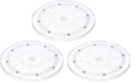 uxcell 3Pack Acrylic Lazy Susan Turntable, 9" Spinner Lazy Susan Turntable Organizer, Acrylic Ball Bearing Rotating Tray for Pantry Spice Rack Decorating, Clear