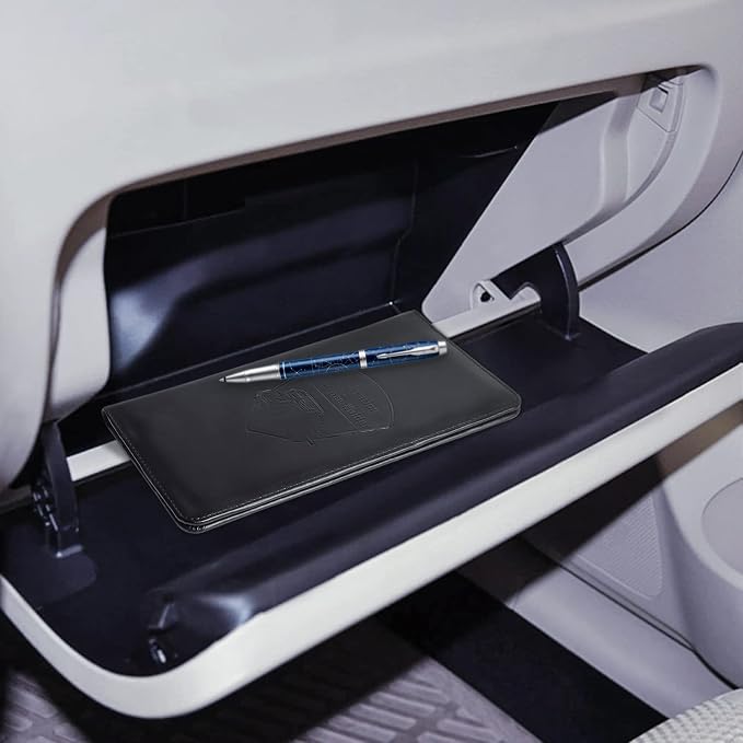 CoBak Car Registration and Insurance Holder | Vehicle Glove Box Organizer, Auto Truck Compartment Document Case with Magnetic Closure for Insurance & Driver License