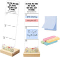 Sticky Notes Monitor Memo Board with Removable Wooden Base We Will Get It Done Inspirational Quote Message Board Portable Sticky Note Holder with 200 Sheets Sticky Notes Teamwork Office Decor Gift