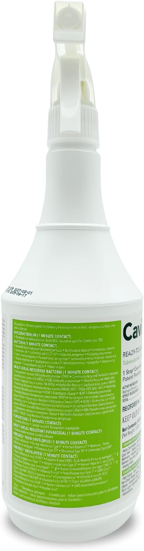 Metrex CaviCide HP Hydrogen Peroxide Disinfectant Spray – Kills Norovirus, MRSA, TB & Flu in 1 Minute – EPA-Registered Hospital-Grade for Medical, Dental & Salon – 24 fl oz, 12- Pack (Case)