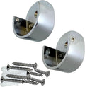 Closet Rod Support Flanges with Screw On Attachment | Heavy Duty Clothes Pole End Sockets for Wardrobes |Polished Chrome |25 Pair