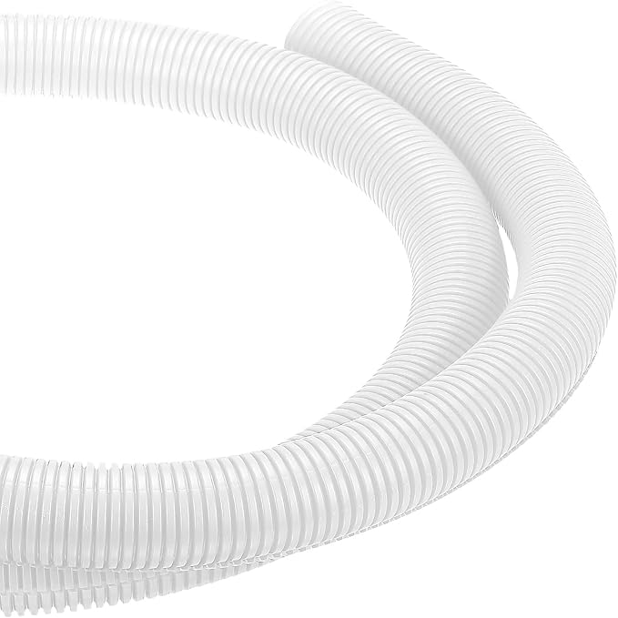 DMiotech 6.6ft Wire Loom Split Tubing 1 1/2 Inch(38.1mm) ID, Cord Protectors from Pet Flexible Conduit Cable Management for Office Home Garden, White