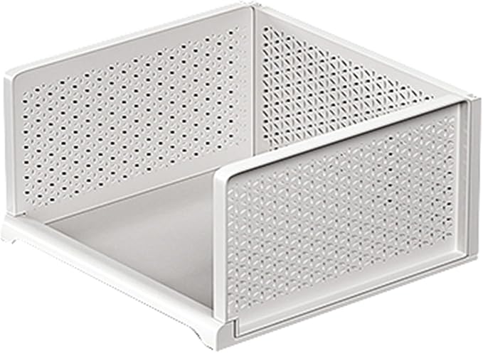 2-layer Pull Out Storage Basket,Stackable Storage Bins,Wardrobe Organizer,5kg Weight Capacity,for Kitchen Pantry Bathroom Cabinets(44x24.5x28cm)