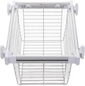 Closet Pull-Out Basket,Stackable Storage Bins,Stainless Steel Stackable Shelf Baskets Organizer,Adjusted Width for Bedroom Office Bathroom(22.44-24.4in)
