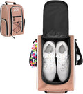 Wolt |Golf Shoe Bag for Travel- Zippered Shoes Carrier Bags with Ventilation & Double Outside Accessory Pocket for Socks, Tees, Golf Balls, Etc. for Women and Men (LightPink)