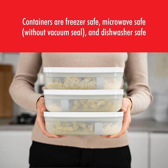 ZWILLING Fresh & Save Plastic Flat Lunch Box, Airtight Container, Meal Prep, BPA-Free, Grey, Semitransparent - Large