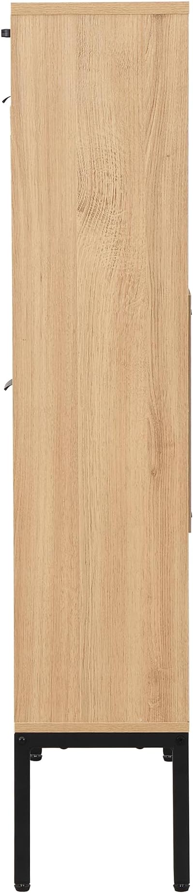 XIAO WEI Shoe Cabinet, Shoe Storage Organizer Cabinet with 2 Flip Wavy Line Drawers, Freestanding Shoe Rack with Adjustable Shelf for Entryway, QH242-1