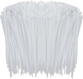 1000 Pcs White Zip Ties, 4 Inch Small Clear Self-Locking Nylon Cable Ties, Plastic Premium Thin Wraps Wire Ties for Indoor and Outdoor