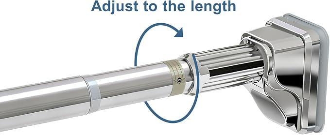Stainless Steel Adjustable Closet Rod, No-Drill Installation, Heavy-Duty Hanging Bar for Closet, Wardrobe & RV (17-23 inch)