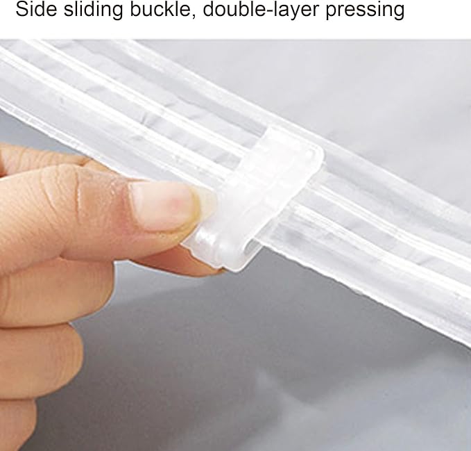 Large Garment Covers, Pack of 5, Vacuum Storage Bag with Electric Pump, Clear Compression Airtight Sealer Bags with Hanging Buckle, Hanging Clothes Storage(120cm/47in)