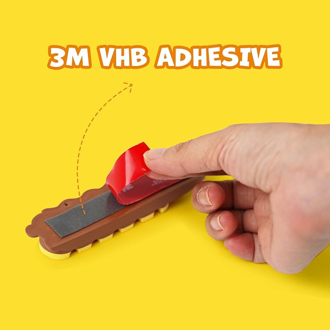 YOBRO Hot Dog Cable Organizer, Dachshund Shaped Adhesive Cord Holder for Desk, 5-Slot PVC Wire Management Clip for Type-C Charging Cable, Cute Kawaii Gift for Office Home Bedroom