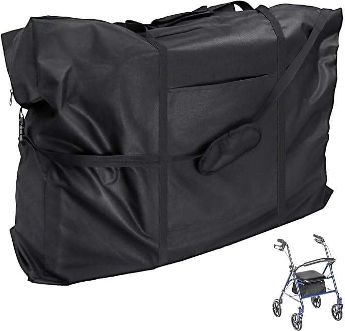 Rollator Travel Bag - Waterproof Wheelchair Bag for Folding Walker Compact Wheelchair Transport Chair Portable Large Duffel Bag Carry Case for Car and Airplane Traveling,32" Lx10 Wx37 H