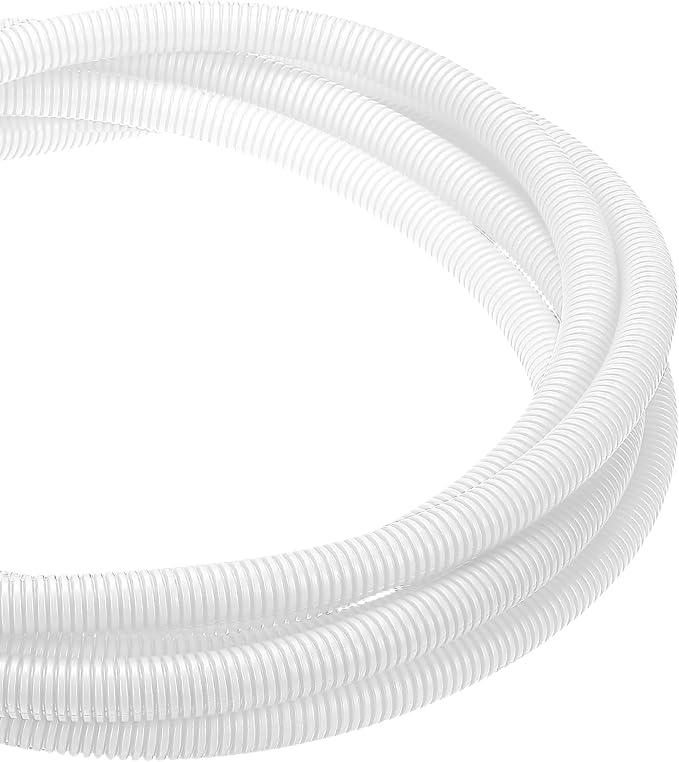 DMiotech 50ft Wire Loom Split Tubing 5/8 Inch(15.9mm) ID, Cord Protectors from Pet Flexible Conduit Cable Management for Office Home Garden, White