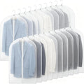 20 Pack Translucent Garment Bag,PEVA Hanging Clothes Cover,24"x43" Suit Dress Bag for Closet Storage Travel