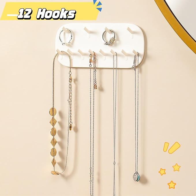 Jewelry Organizer Wall Mount, Jewelry Hooks Necklace Holder, Acrylic Necklace Holder (1)