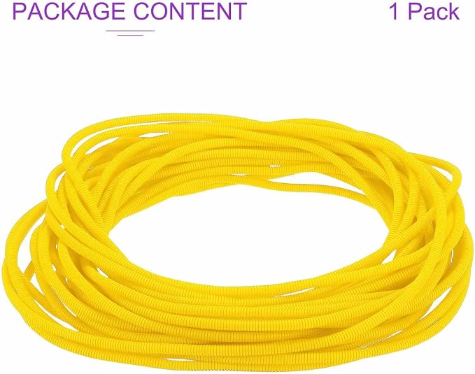 DMiotech 100ft Wire Loom Split Tubing 1/4 Inch(6.4mm) ID, Cord Protectors from Pet Flexible Conduit Cable Management for Office Home Garden, Yellow
