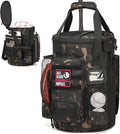 Baseball Bucket Bag 6 Gallon Multi Pockets Softball Coaching Equipment Bag | tactical Baseball Bucket Cover Organizer with padded Seat for Balls, Bat, Gloves, Scoreboards