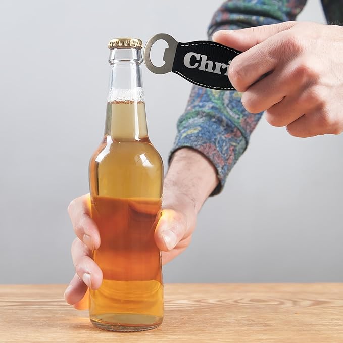 The Wedding Party Store Custom Engraved and Personalized Beer Bottle Opener for Groomsmen Housewarming