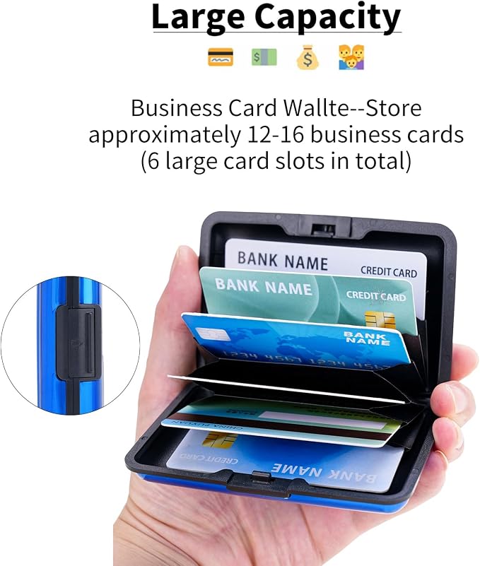 Women Credit Cards Holder,RFID Blocking Protection Aluminum Metal Wallet for Men Women Business Card Holder