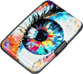 ELFISH RFID Blocking Credit Card Protector Aluminum ID Case Hard Shell Business Card Holders Metal Wallet for Men or Women (Big Eye)