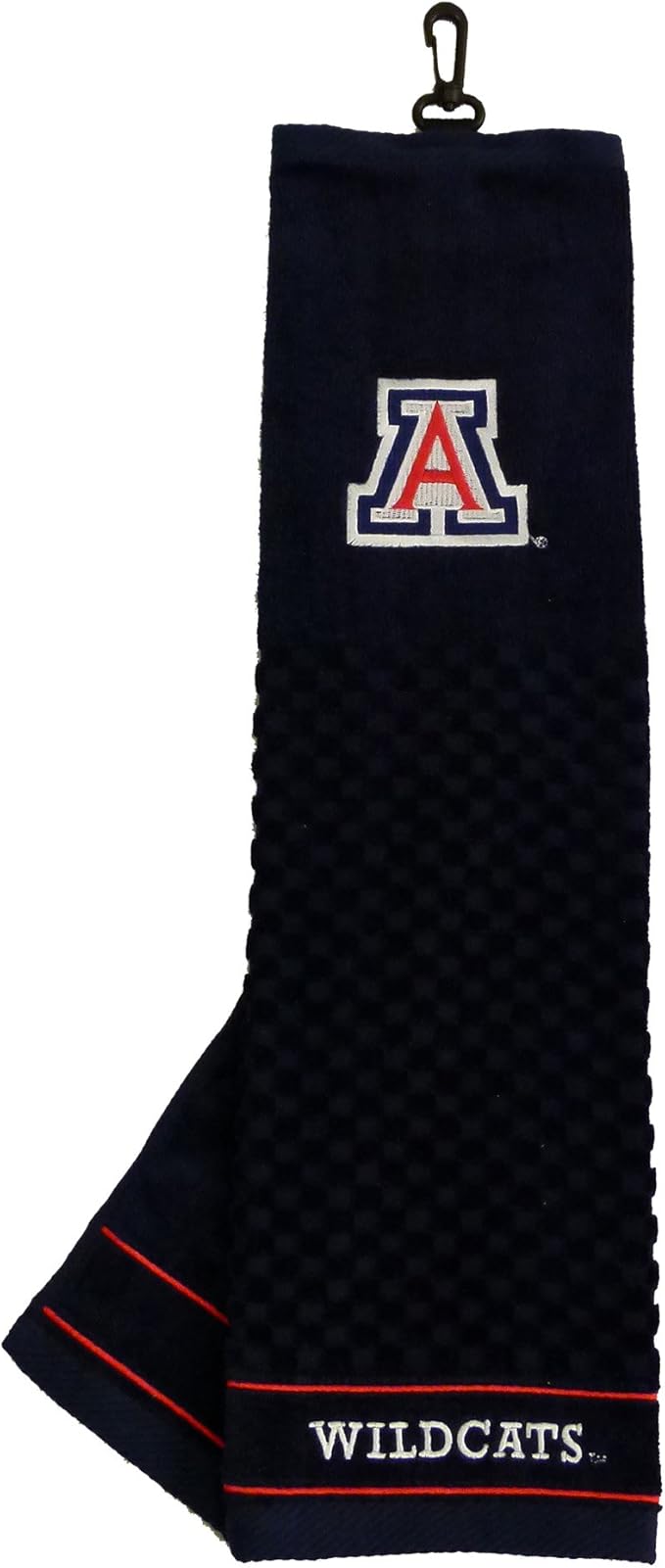 Team Golf NCAA Arizona Wildcats Embroidered Golf Towel Embroidered Golf Towel, Checkered Scrubber Design, Embroidered Logo