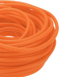 DMiotech 100ft Wire Loom Split Tubing 3/8 Inch(9.5mm) ID, Cord Protectors from Pet Flexible Conduit Cable Management for Office Home Garden, Orange