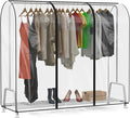 Zilink Clear Garment Rack Cover Transparent Clothes Rack Cover 72 in | Waterproof, Dustproof, Breathable, 2 Durable Zippers, Clear Clothing Rack Cover for Garment Rack (Rack Not Included)
