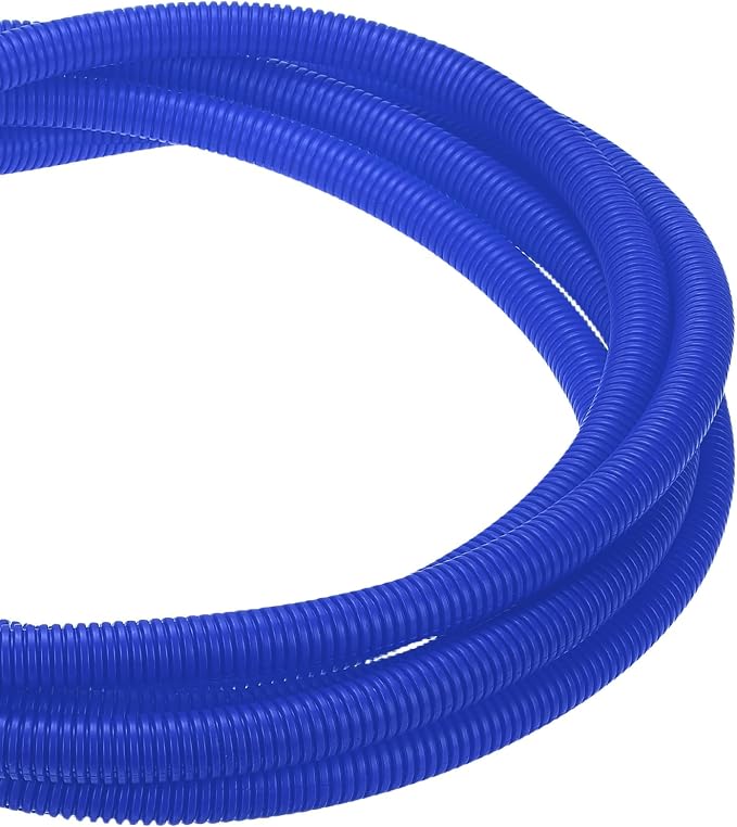 DMiotech 50ft Wire Loom Split Tubing 5/8 Inch(15.9mm) ID, Cord Protectors from Pet Flexible Conduit Cable Management for Office Home Garden, Blue
