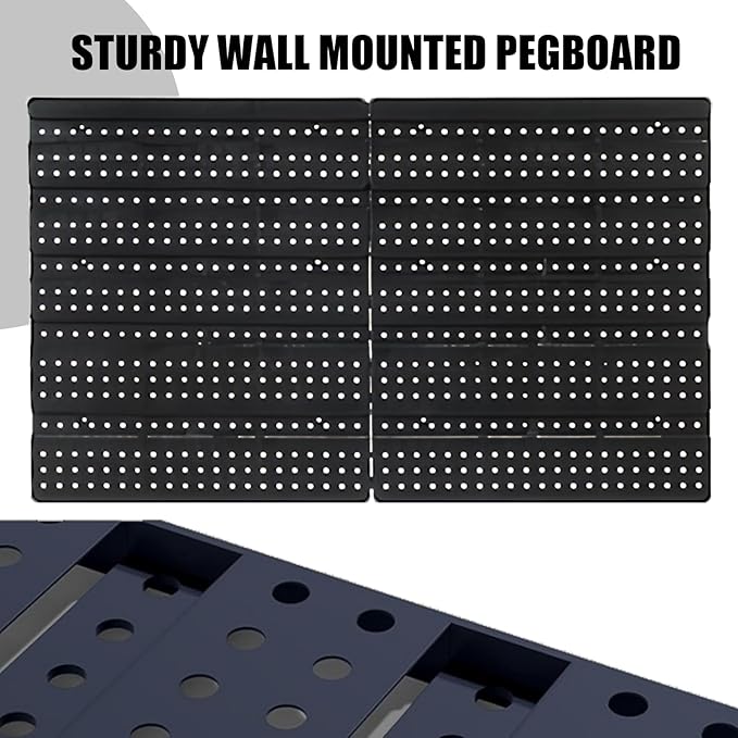 Wall Mounted Storage System 90PCS - Heavy-Duty Plastic Bins for Garage，Home, Closet & Bedroom Organization, Rack Holds Nuts, Bolts, Tools, Hardware