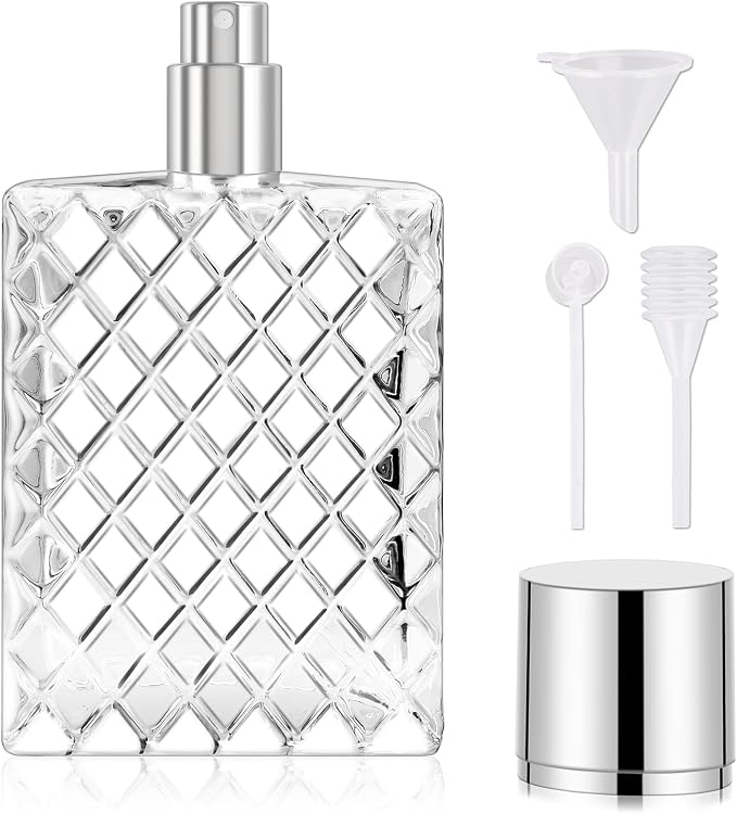 Glass Perfume Bottles Empty Refillable, 100ml /3.4oz Atomizer Sprayer for Perfume, Cologne Bottles Empty with Perfume Dispenser
